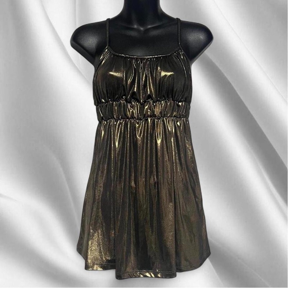 Y2K C-Gen Metallic Babydoll Cami